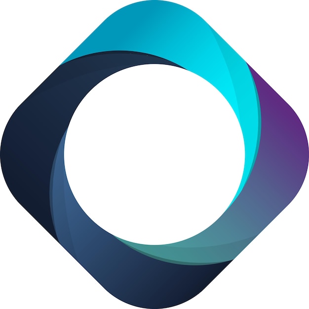 Abstrakcyjne logo koła z ilustracją otworów w modnym i minimalistycznym stylu