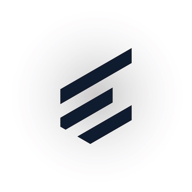 Plik wektorowy abstrakcyjne logo litery e lub ee z szybkimi liniami w ciemnoniebieskim kolorze izolowane na białym tle