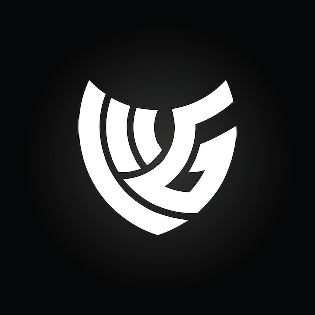Abstrakcyjne Logo Monogramu Wg W Stylu Retro Z Szablonem W Kształcie Tarczy Zastosowanym Do Logo Agencji Medialnej
