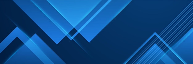 Abstrakcyjne niebieskie geometryczne tło banerowe