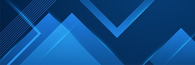 Abstrakcyjne niebieskie geometryczne tło banerowe