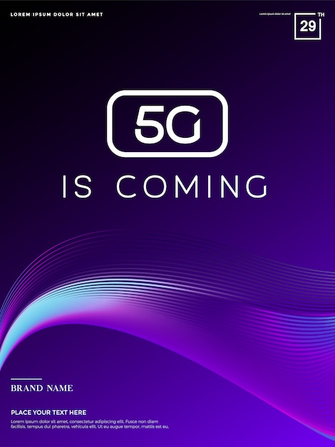 Abstrakcyjne Tło 5g, Technologia Sieci 5g