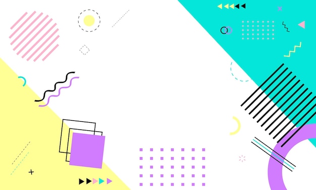 Abstrakcyjne tło geometryczne i geometryczny wzór bez szwu element stylu Memphis