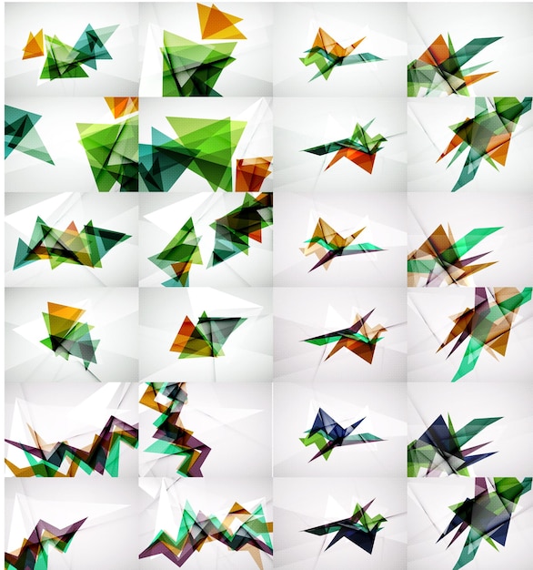 Abstrakcyjne Tło Geometryczne Nowoczesne Nakładające Się Trójkąty Niezwykłe Kształty Kolorów Dla Twojej Wiadomości Szablon Okładki Aplikacji Biznesowej Lub Technicznej