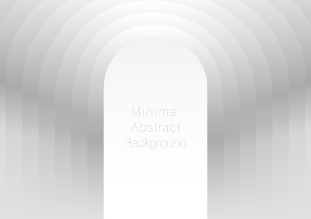 Abstrakcyjne tło geometryczne szary i biały gradient wielowarstwowy łuk kształt drzwi wektor tło ilustracja szablon na stronie internetowej baner plakat tło