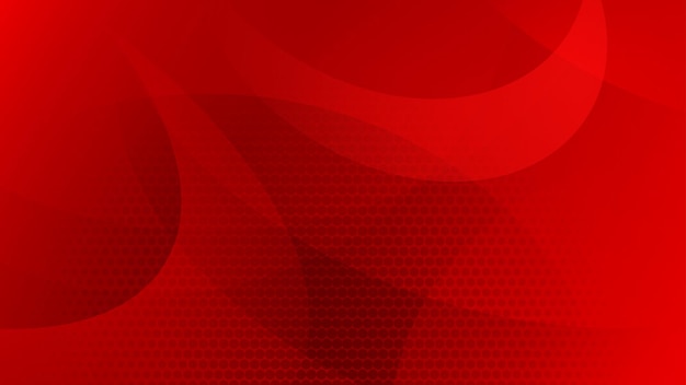 Abstrakcyjne tło krzywych linii krzywych i punktów półtonowych w czerwonych kolorach