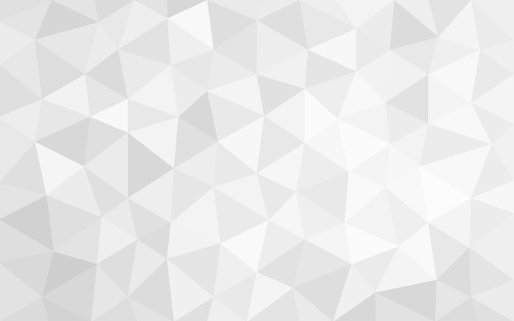 Wektor abstrakcyjne tło lowpoly składające się z białych i szarych trójkątów wektorowy wzór geometryczny