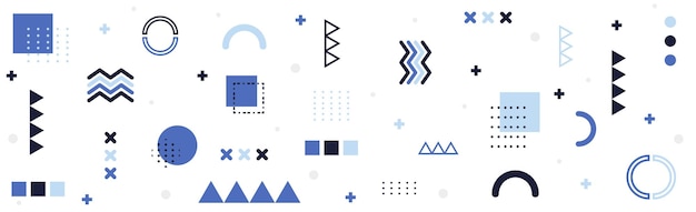 Abstrakcyjne tło o różnych kształtach geometrycznych - ilustracja