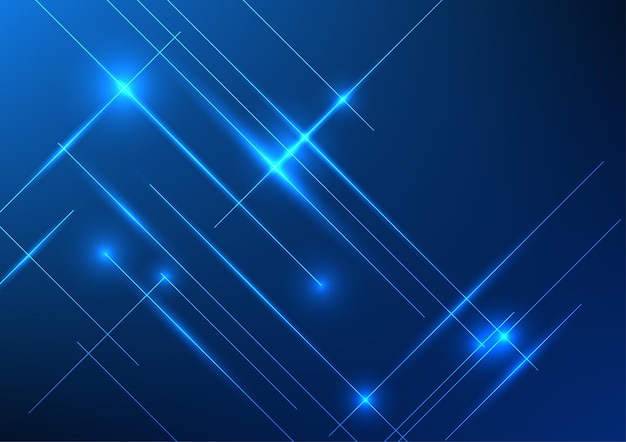 Abstrakcyjne tło technologiczne Przekręcone linie z światłami Koncepcja przyszłych danych technologicznych