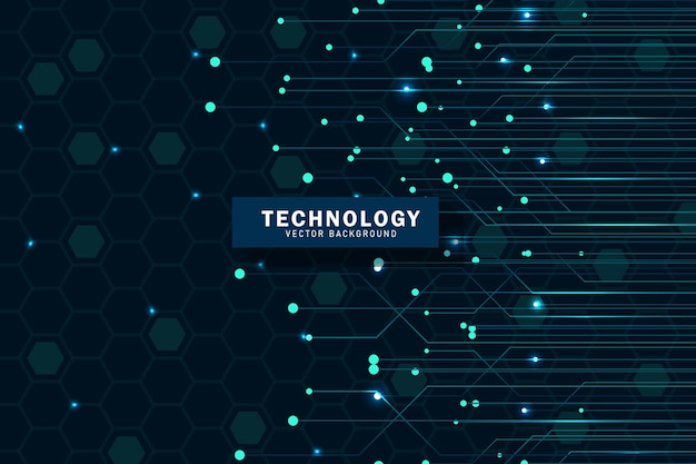Abstrakcyjne tło technologiczne z sześciokątnym wzorem kształtu