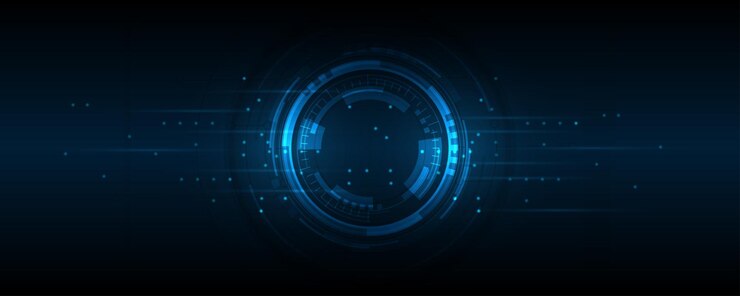 Abstrakcyjne tło technologii Ilustracja Koncepcja komunikacji Hitech innowacji w tle