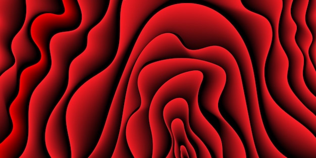 Plik wektorowy abstrakcyjne tło trójwymiarowego gradientu czerwone linie czerwony wzór tła fali do kreatywnego projektowania