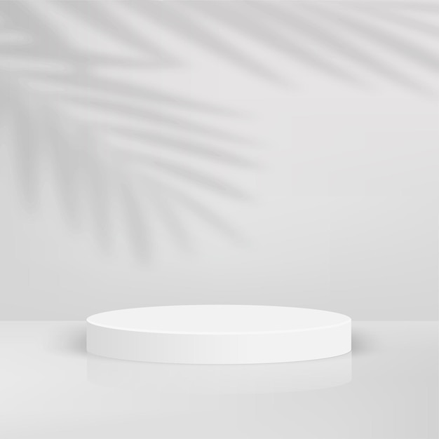 Abstrakcyjne tło z białym kolorem geometrycznym podium 3d