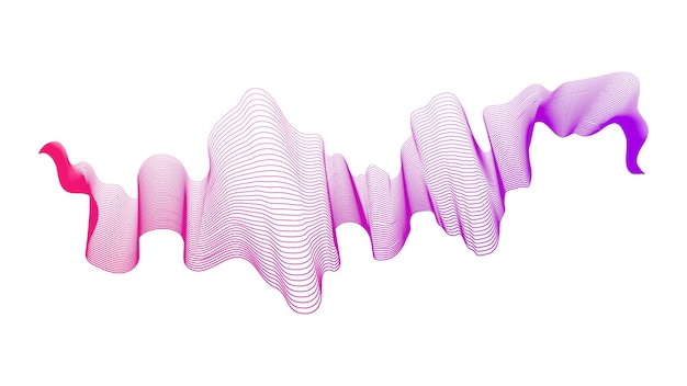 Abstrakcyjne Tło Z Fioletowymi Liniami Gradientu Fali Na Białym Tle Nowoczesna Technologia Projektowania Fal W Tle Ilustracja Wektorowa