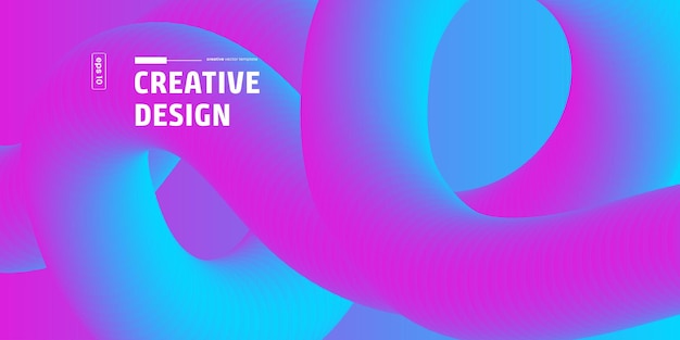 Abstrakcyjne tło z kolorem gradient linii kształty abstrakcyjne płyny fale wstążki ilustracja wektorowa