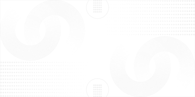 Abstrakcyjne tło z liniami okrągłymi i kropkami półtonowymi Futuristyczna koncepcja