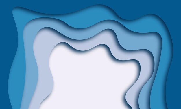 Plik wektorowy abstrakcyjne tło z niebieskim papierem wycinane kształty transparent ilustracja wektorowa