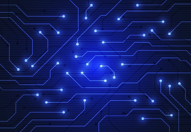 Abstrakcyjne tło z technologią tekstury płytki drukowanej Ilustracja elektronicznej płyty głównej Koncepcja komunikacji i inżynierii Ilustracja wektorowa