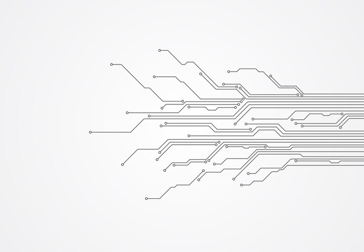 Wektor abstrakcyjne tło z technologią tekstury płytki drukowanej ilustracja elektronicznej płyty głównej koncepcja komunikacji i inżynierii ilustracja wektorowa