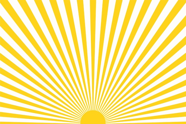 Abstrakcyjne żółte Promienie Słoneczne Tło W Stylu Pop Art Dla Ilustracji Wektorowej