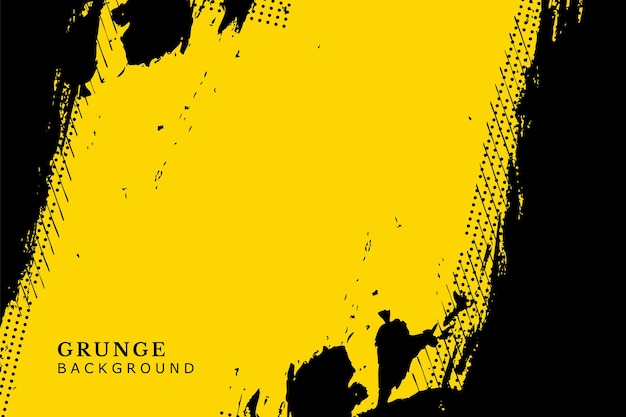 Abstrakcyjne żółty i czarny kolor grunge tło