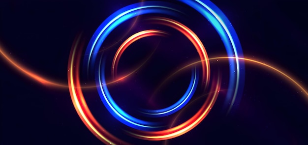Abstrakcyjny efekt spiralny jasnego światła