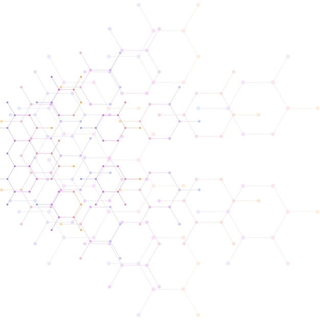 Abstrakcyjny Element Projektu Z Geometrycznym Tłem I Wzorem W Kształcie Sześciokątów