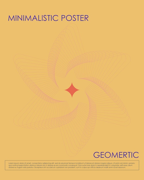Plik wektorowy abstrakcyjny geometryczny plakat modna minimalistyczna karta retro futurystyczna ilustracja wektorowa y2k