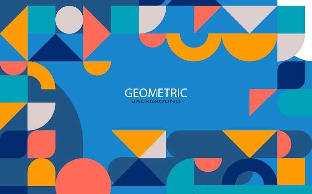 Abstrakcyjny kolorowy geometryczny wektor wzoru bauhaus do projektowania tła dla banerów internetowych i odcisków