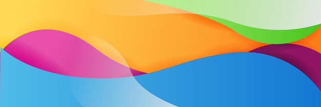 Abstrakcyjny kolorowy szablon projektu transparentu wielokąta Kolorowy baner internetowy technologii z geometrycznymi kształtami tła i kolorów gradientu Grafika wektorowa projekt transparentu wzór prezentacji tła