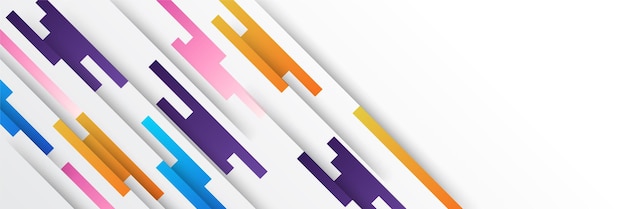 Abstrakcyjny kolorowy szablon projektu transparentu wielokąta Kolorowy baner internetowy technologii z geometrycznymi kształtami tła i kolorów gradientu Grafika wektorowa projekt transparentu wzór prezentacji tła