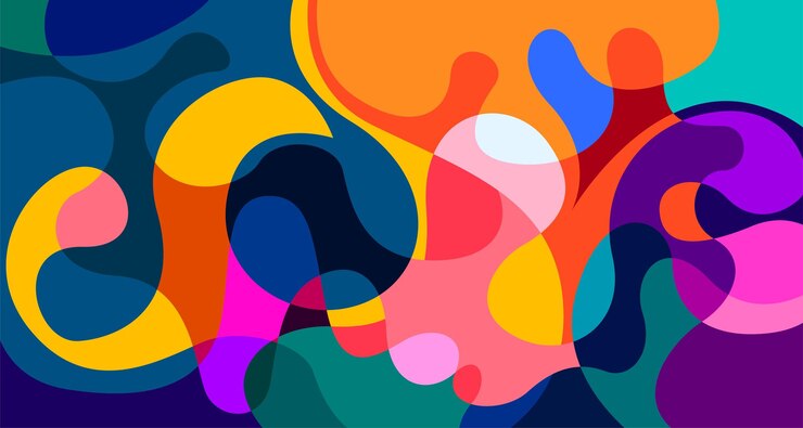 Abstrakcyjny kształt cieczy Płynny projekt geometryczny Izolowane fale gradientowe z liniami geometrycznymi kropki batik Indonezja wzór ilustracja wektorowa