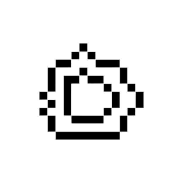 abstrakcyjny kształt retro pixel art