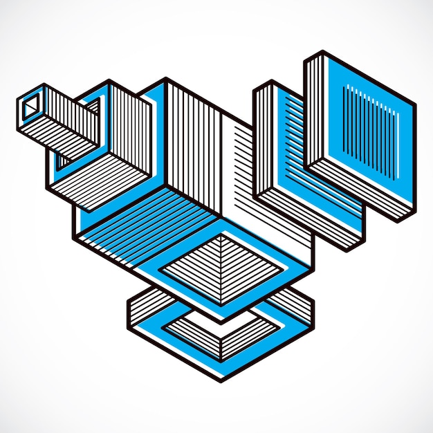 Plik wektorowy abstrakcyjny kształt trójwymiarowy, element kostki projektu wektor.