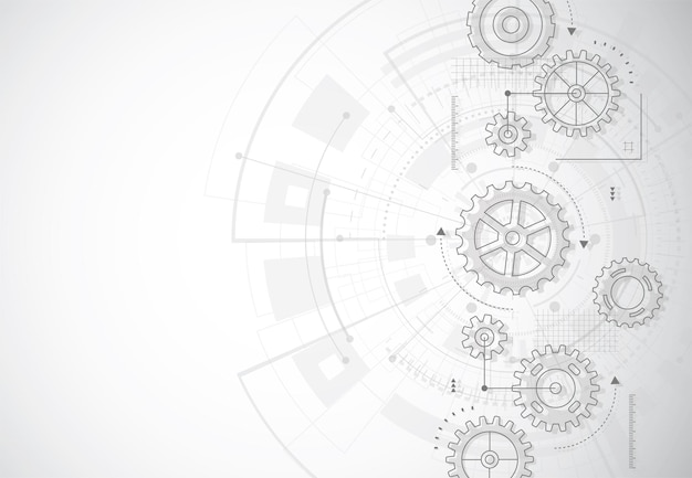 Abstrakcyjny mechanizm koła biegowego tło Technologia maszynowa Ilustracja wektorowa