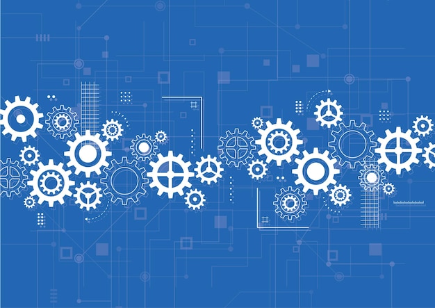 Abstrakcyjny mechanizm koła biegowego tło Technologia maszynowa Ilustracja wektorowa