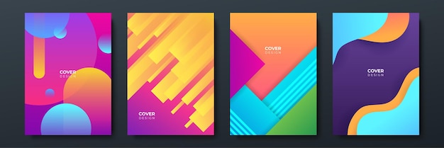 Abstrakcyjny modny gradient płynący geometryczny wzór tekstury tła dla projektu okładki plakatu Minimalny szablon transparentu gradientu koloru Nowoczesny kształt fali wektorowej dla broszury