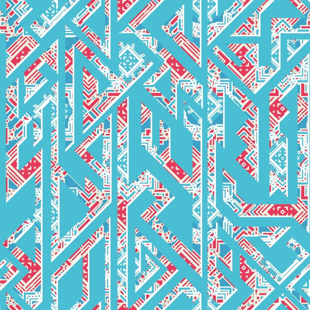 Abstrakcyjny niebieski geometryczny bezszwowy wzór eps 10 plik wektorowy