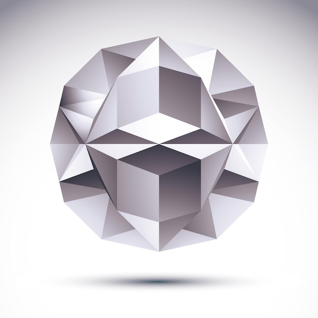 Abstrakcyjny obiekt geometryczny 3d, ilustracji wektorowych, wyczyść eps 8.