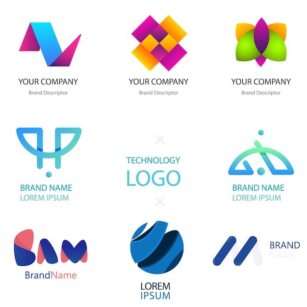 abstrakcyjny okrągowy pętla nowoczesny szablon logo