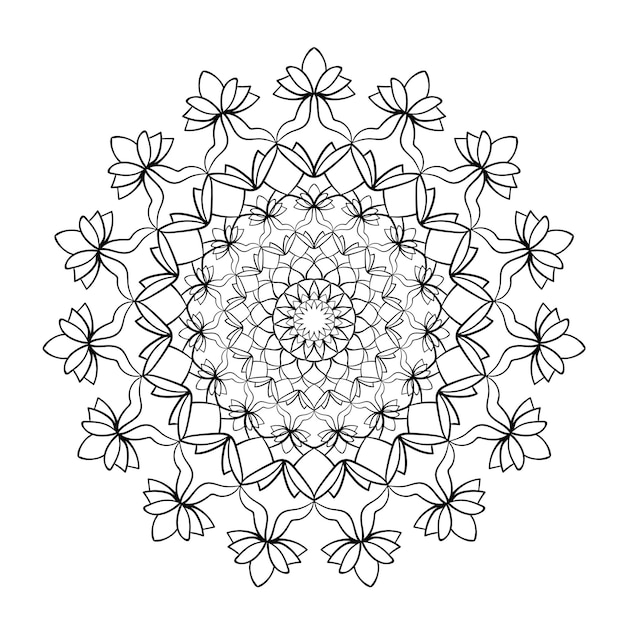 Abstrakcyjny ornament Mandala elegancki wzór Element strony kolorowania
