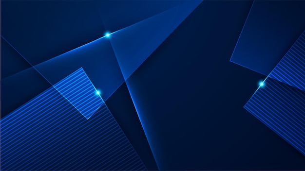 Abstrakcyjny plakat na niebieskim tle z ilustracją wektorową dynamicznej sieci technologicznej