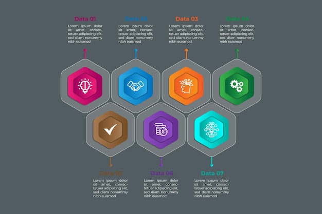 Plik wektorowy abstrakcyjny projekt infograficzny statystyki biznesowej