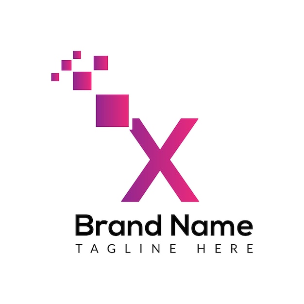 Plik wektorowy abstrakcyjny projekt logo litery x nowoczesne początkowe znaki firmowe