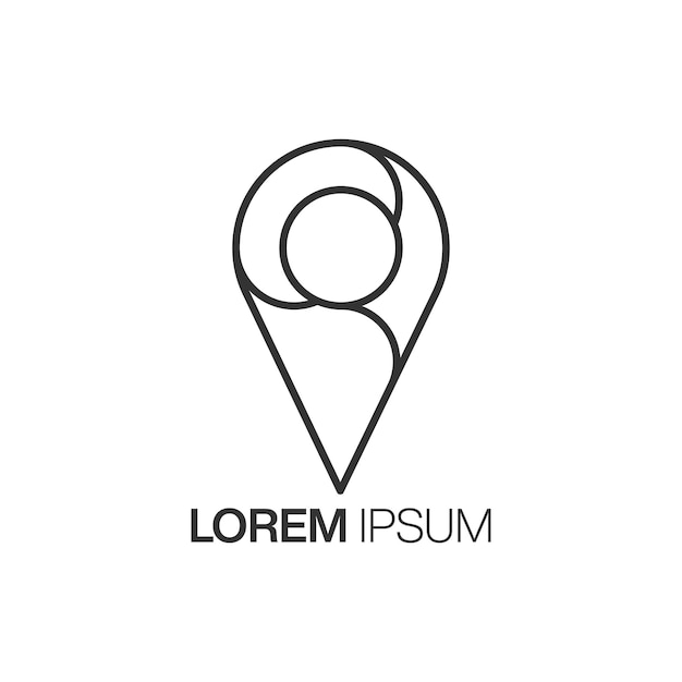 Abstrakcyjny projekt logo z jasnym gradientem Universal 3d destination gps navigation vector sign