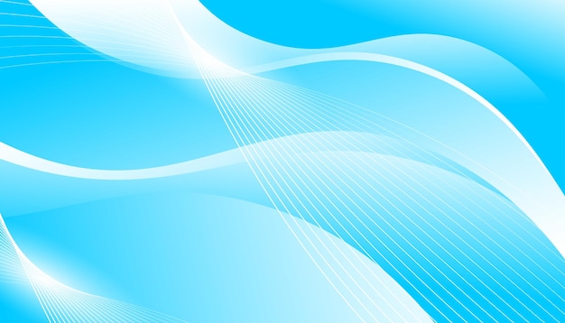 Abstrakcyjny projekt tła Blue Wave z białymi liniami