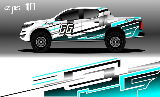 abstrakcyjny projekt tła do oklejania samochodów ciężarówek 4x4, rajdów, furgonetek, suv i innych samochodów