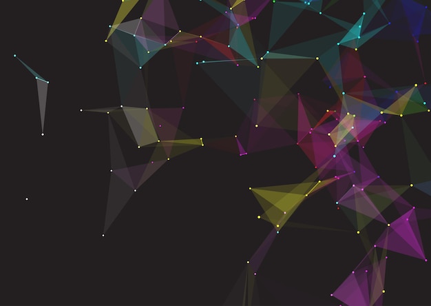 Abstrakcyjny projekt tła komunikacji sieciowej low poly