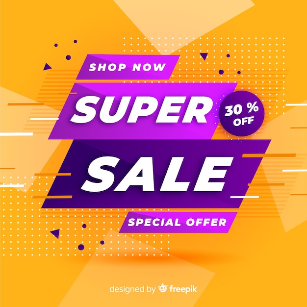 Abstrakcyjny szablon banera promocji sprzedaży