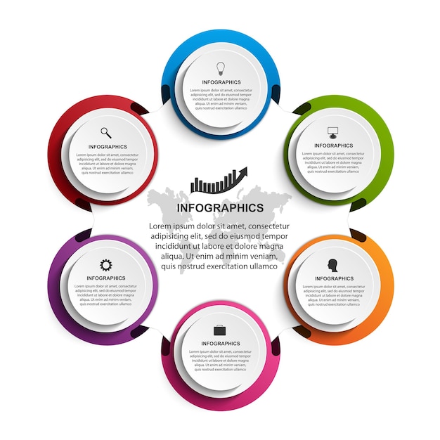 Abstrakcyjny szablon infografiki opcji